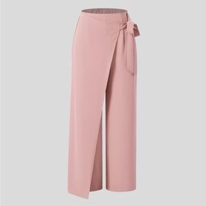 HALARA Pink Wide Leg Wrap Pants